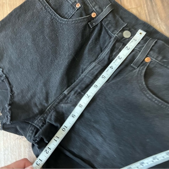 Levi's 501 Original Denim Shorts - Lunar Black - Picture 8 of 12